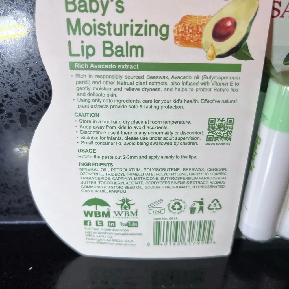 Baby moisturizing lip balm NEW‎ X 4